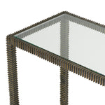 Eichholtz Bethesda Console Table Bronze Highlight Finish Clear Glass and Smoke Glass - Console Table Bronze Highlight Finish Side Tables Sterling Home 5