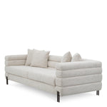 Eichholtz York 3 Seater Sofa Seashell Off-White Bronze Finish - 3 Seater Sofa Seashell Off-White Armchairs Sterling Home 5