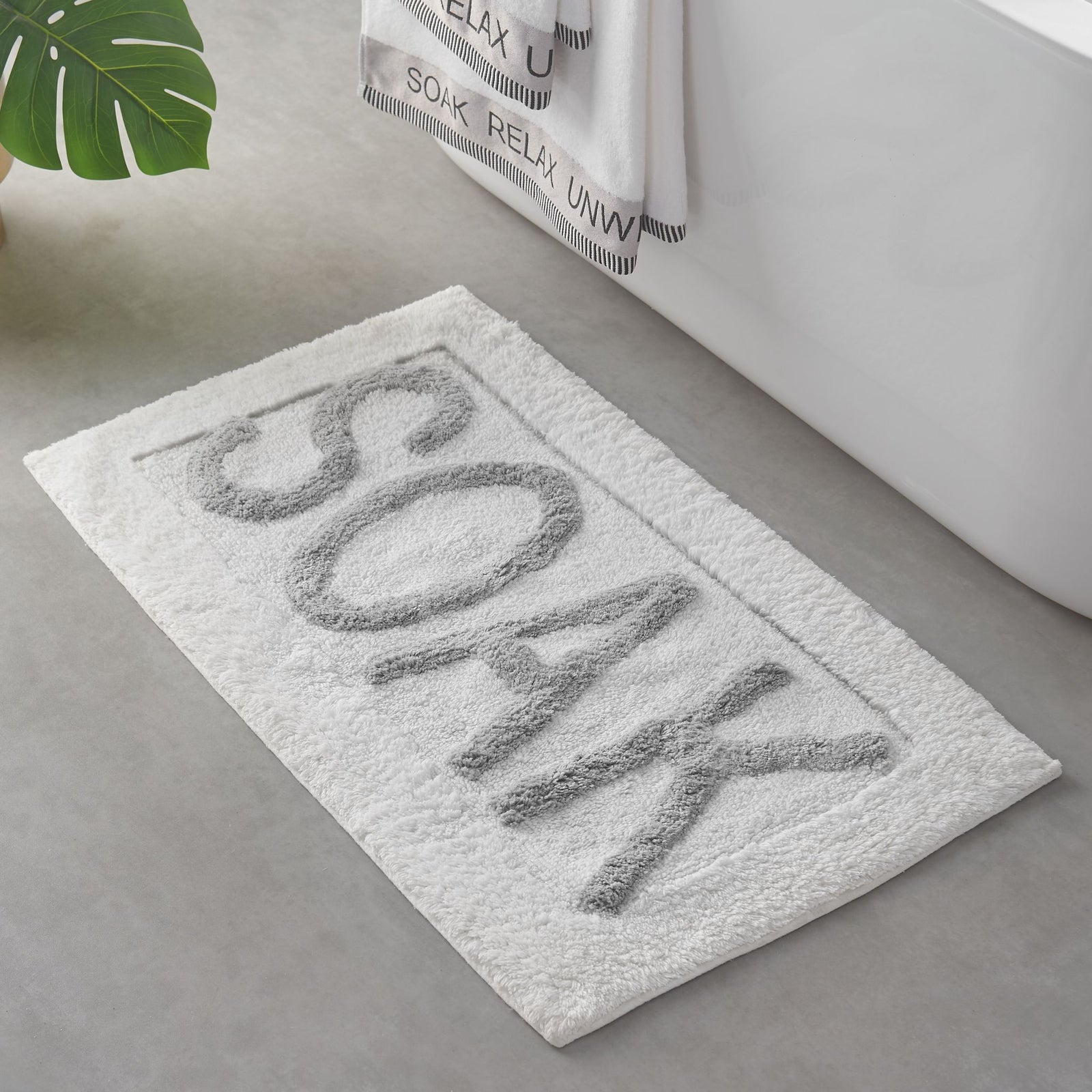 Catherine Lansfield Soak Bath Mat White - DISC Soak Bath Mat White Sterling Home 1