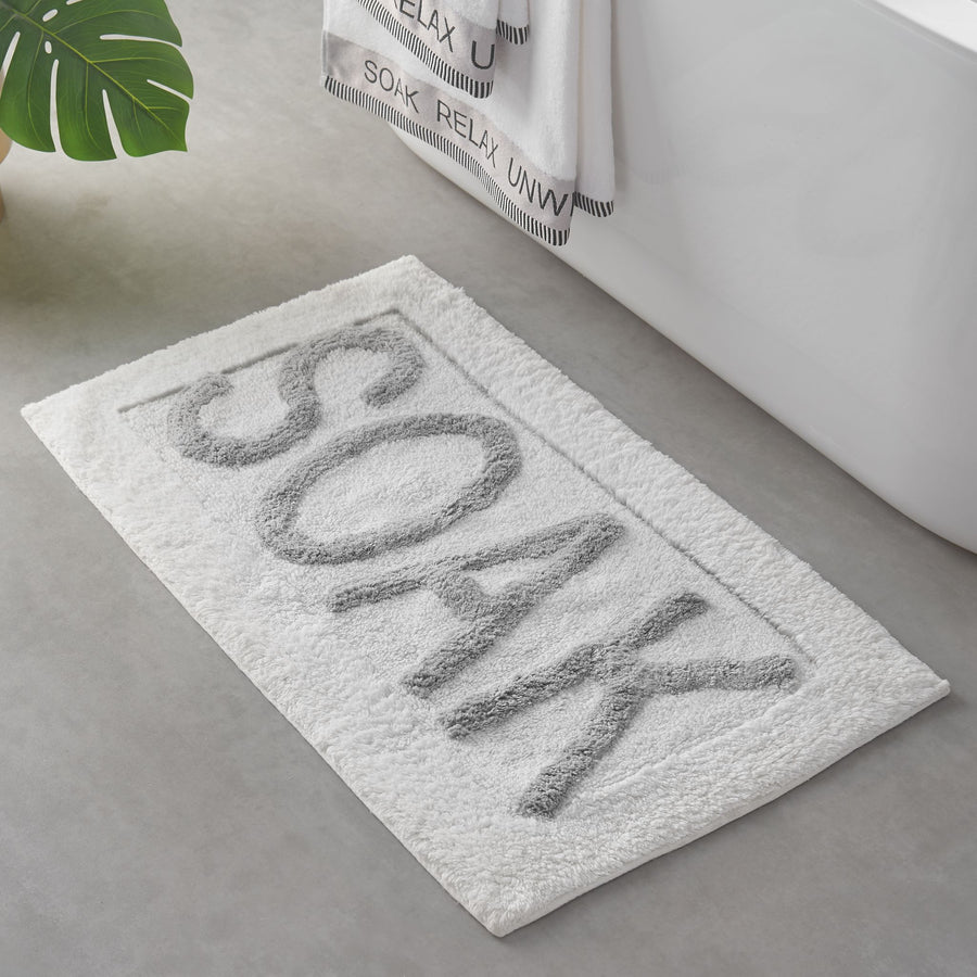 Catherine Lansfield Soak Bath Mat White - Soak Bath Mat White Sterling Home 1