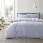 Bianca Hampton Stripe Blue Duvet Set Sterling Home 2
