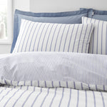 Bianca Hampton Stripe Blue Duvet Set Sterling Home 3