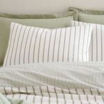 Bianca Hampton Stripe Green Duvet Set Sterling Home 3