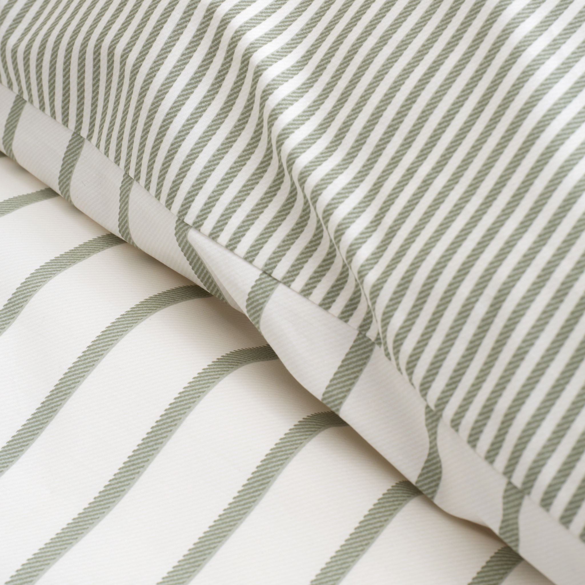 Bianca Hampton Stripe Green Duvet Set Sterling Home 4