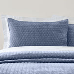 Bianca Attica Velvet Blue Pillowcase Pair - Attica Velvet Pillowsham Pair Blue Sterling Home 1