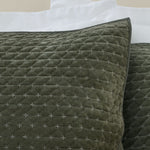 Bianca Attica Velvet Pillowcase Pair - Attica Velvet Pillowsham Pair Green Sterling Home 2