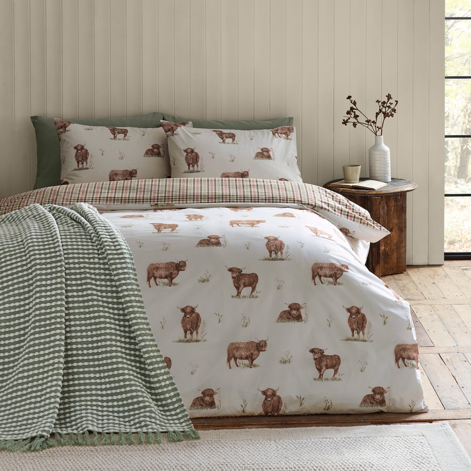 Catherine Lansfield Angus Highland Cow Duvet Set - Angus Highland Cow Duvet Set Super King Sterling Home 1