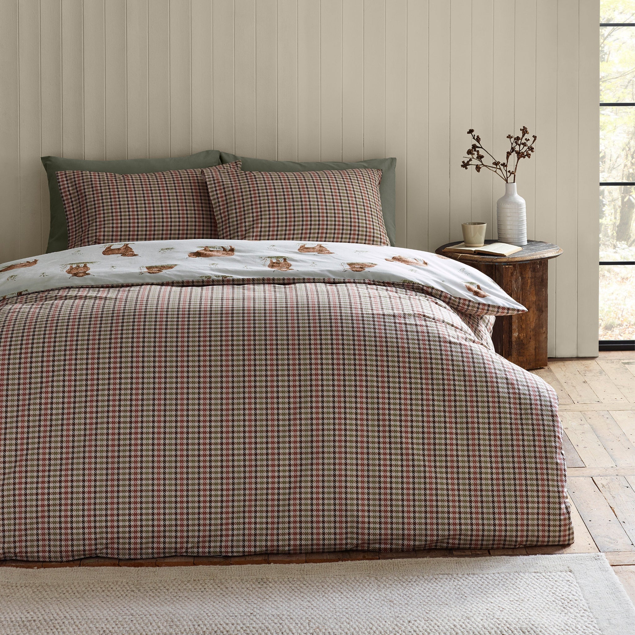 Catherine Lansfield Angus Highland Cow Duvet Set Single - Angus Highland Cow Duvet Set Super King Sterling Home 4