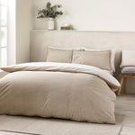 Catherline Lansfield Oxford Pinestripe Natural Duvet Set Super King - Oxford Pinestripe Natural Duvet Set Super King Sterling Home 4