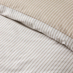 Catherline Lansfield Oxford Pinestripe Natural Duvet Set Super King - Oxford Pinestripe Natural Duvet Set Super King Sterling Home 2