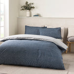 Catherine Lansfield Oxford Pinestripe Navy Duvet Set Super King - Oxford Pinestripe Navy Duvet Set Super King Sterling Home 2
