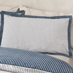 Catherine Lansfield Oxford Pinestripe Navy Duvet Set Super King - Oxford Pinestripe Navy Duvet Set Super King Sterling Home 3