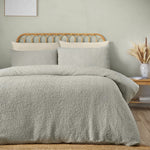 Catherine Lansfield Crinkle Seersucker Green Duvet Set - Crinkle Seersucker Green Duvet Set King Sterling Home 1