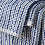 Catherine Lansfield Rice Weave Stripe Towel Blue - Rice Weave Stripe Bath Towel Blue Sterling Home 2