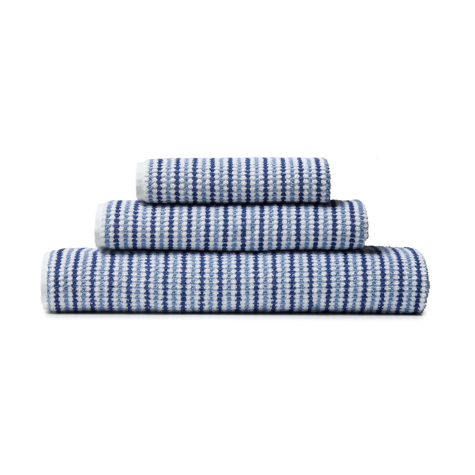 Catherine Lansfield Rice Weave Stripe Towel Blue - Rice Weave Stripe Bath Towel Blue Sterling Home 4