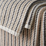 Catherine Lansfield Rice Weave Stripe Towel Grey - Rice Weave Stripe Bath Towel Grey Sterling Home 2
