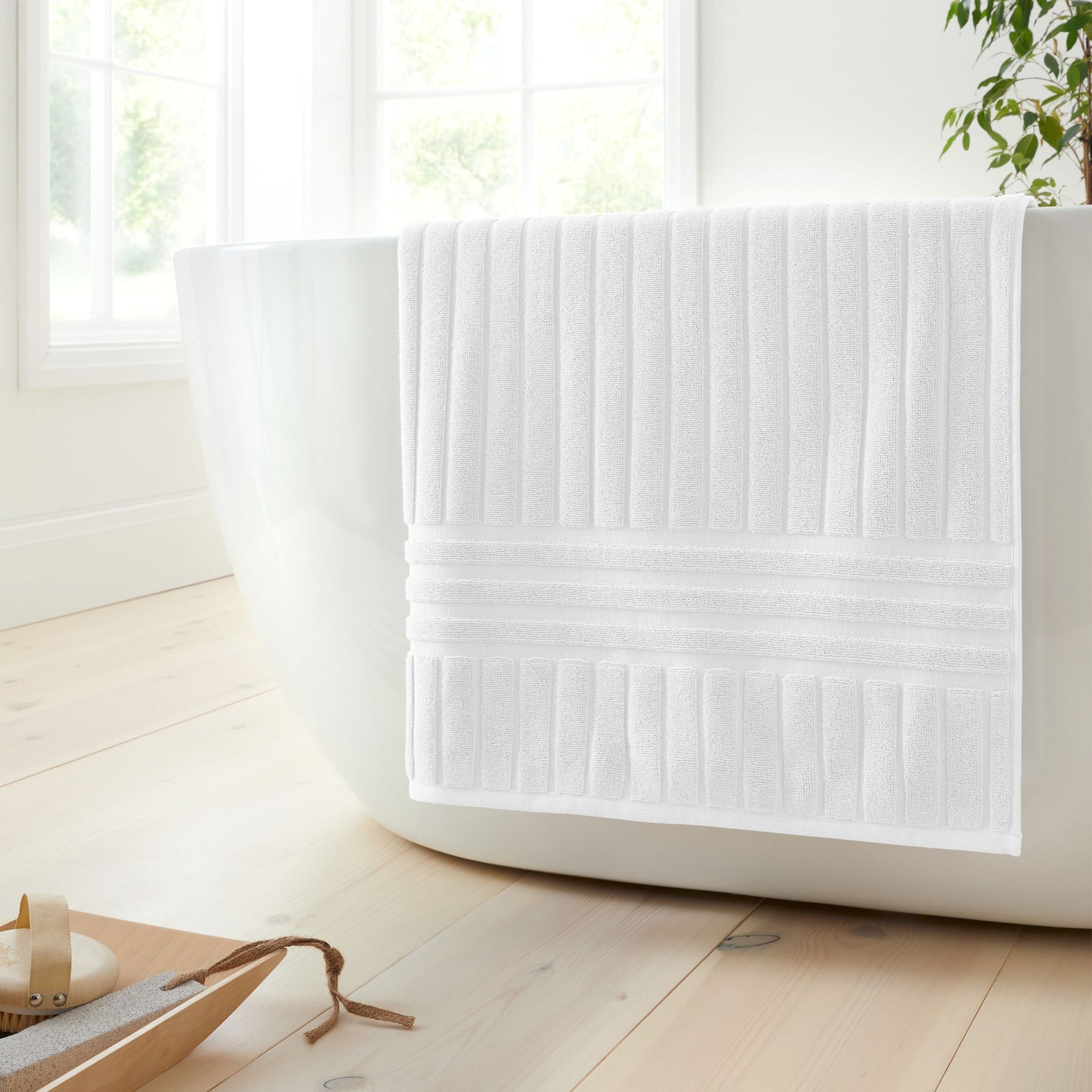 Bianca Hotel Towel White - Hotel Bath Sheet White Sterling Home 2