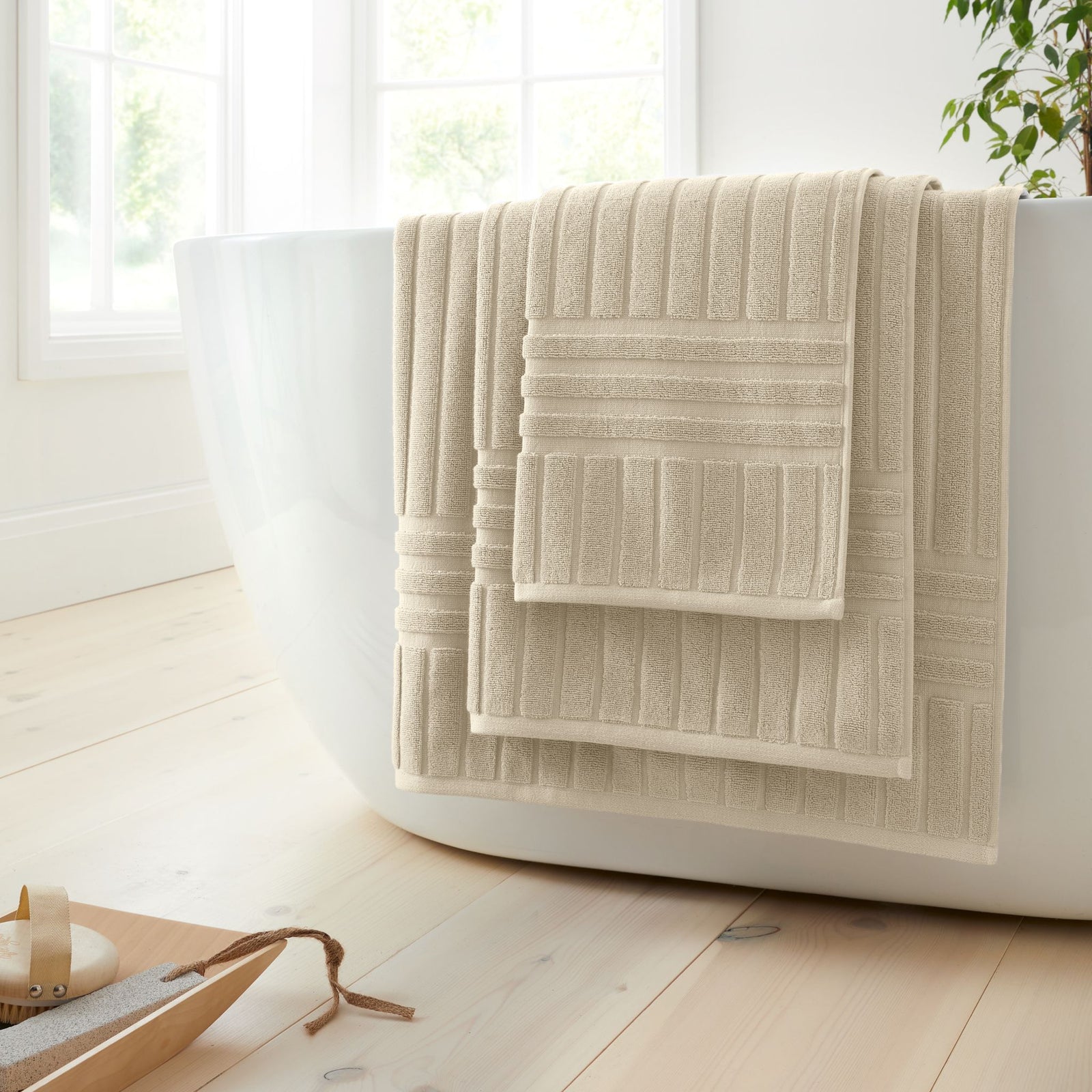 Bianca Hotel Towel Natural - Hotel Bath Towel Natural Sterling Home 1