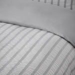 Catherine Lansfield So Soft Seersucker Grey Stripe Duvet Set - So Soft Seersucker Grey Stripe Duvet Set Double Sterling Home 3