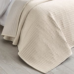 Catherine Lansfield Velvet Pinsonic Cream Bedspread - Velvet Pinsonic Natural Bedspread 220X220CM Sterling Home 1
