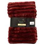 Maroon Velvet Stripe Throw 130X170CM - Maroon Velvet Stripe Throw 130X170CM Sterling Home 1