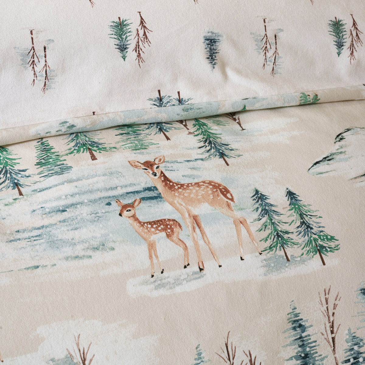 Catherine Lansfield Brushed Christmas Deer Duvet Set - Cl Brushed Christmas Deer Duvet Set King Sterling Home 4