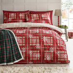 Catherine Lansfield Christmas Scandi Check Duvet Set - Cl Christmas Scandi Check Duvet Set Double Sterling Home 1