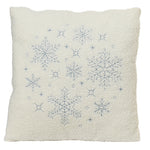 Snowflake Stitched Cushion - Stitched Snowflake Cushion 45CM Sterling Home 1