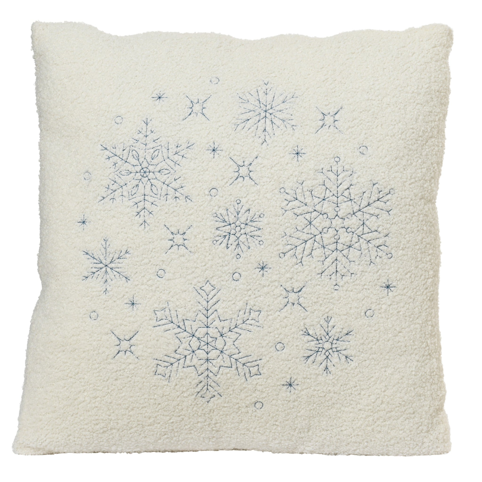 Snowflake Stitched Cushion - Stitched Snowflake Cushion 45CM Sterling Home 1