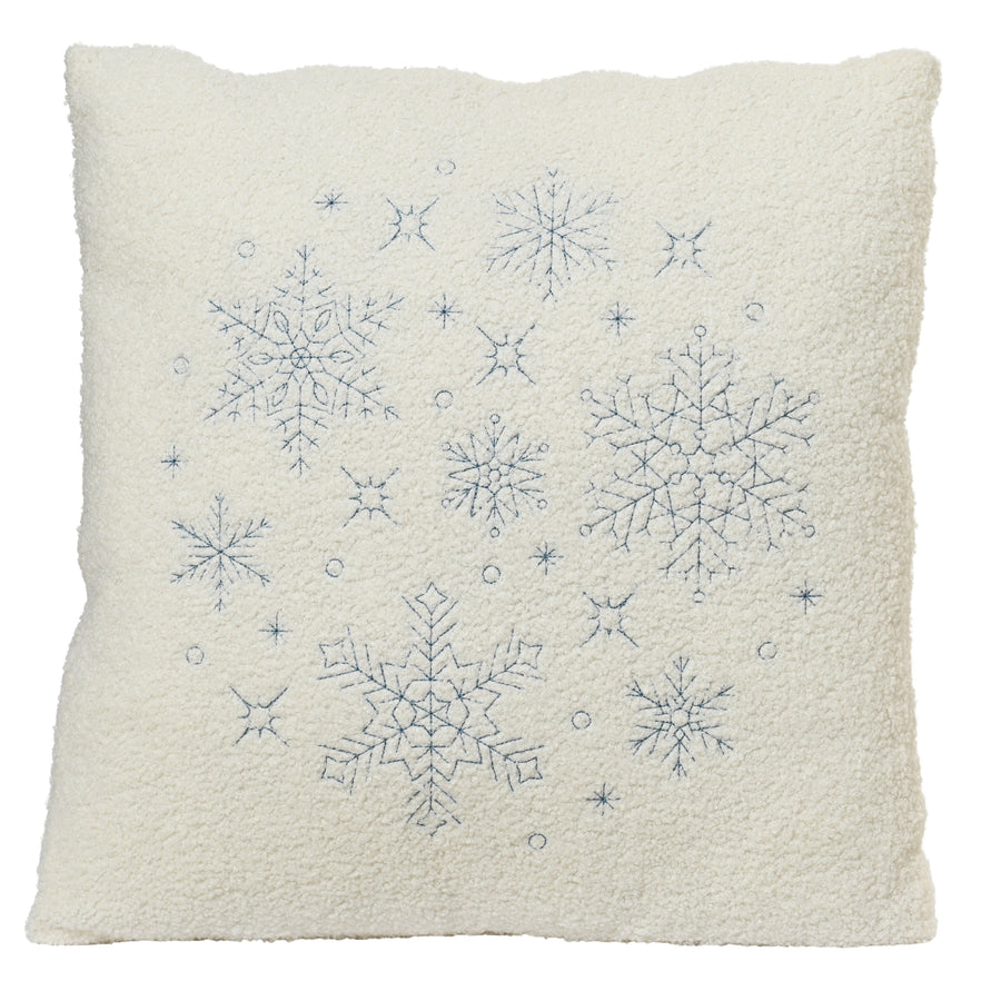 Snowflake Stitched Cushion - Stitched Snowflake Cushion 45CM Sterling Home 1