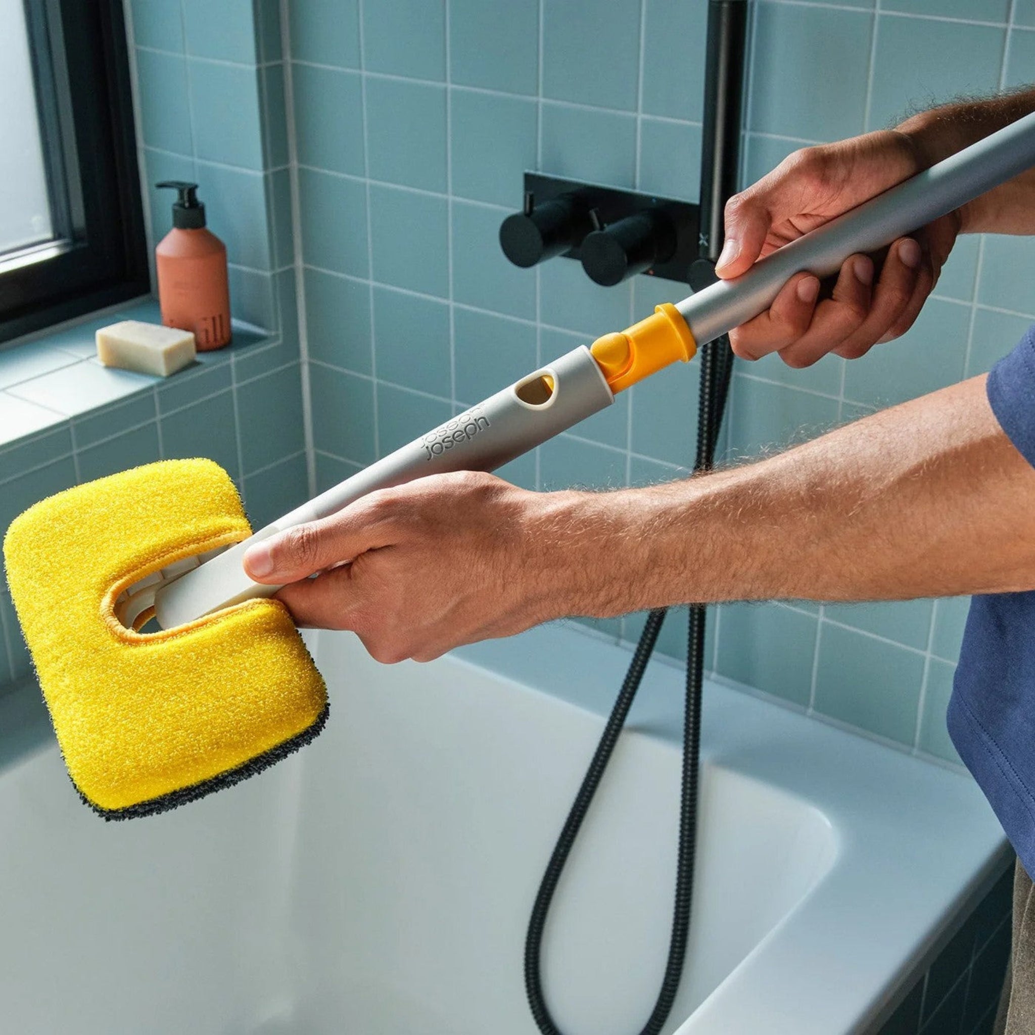 Joseph Joseph Grey Surface Scrubber Tool - Dual Sided Surface Scrubber Sterling Home 3