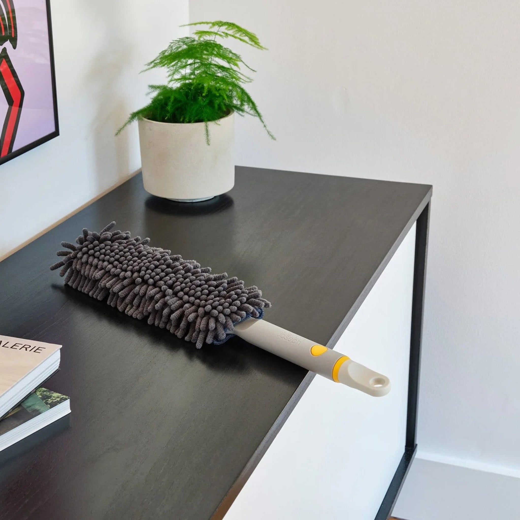 Joseph Joseph Grey Duster With Cover - 3-in-1 Duster with Storage Sheath Sterling Home 1