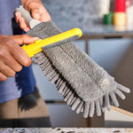 Joseph Joseph Grey Duster With Cover - 3-in-1 Duster with Storage Sheath Sterling Home 3