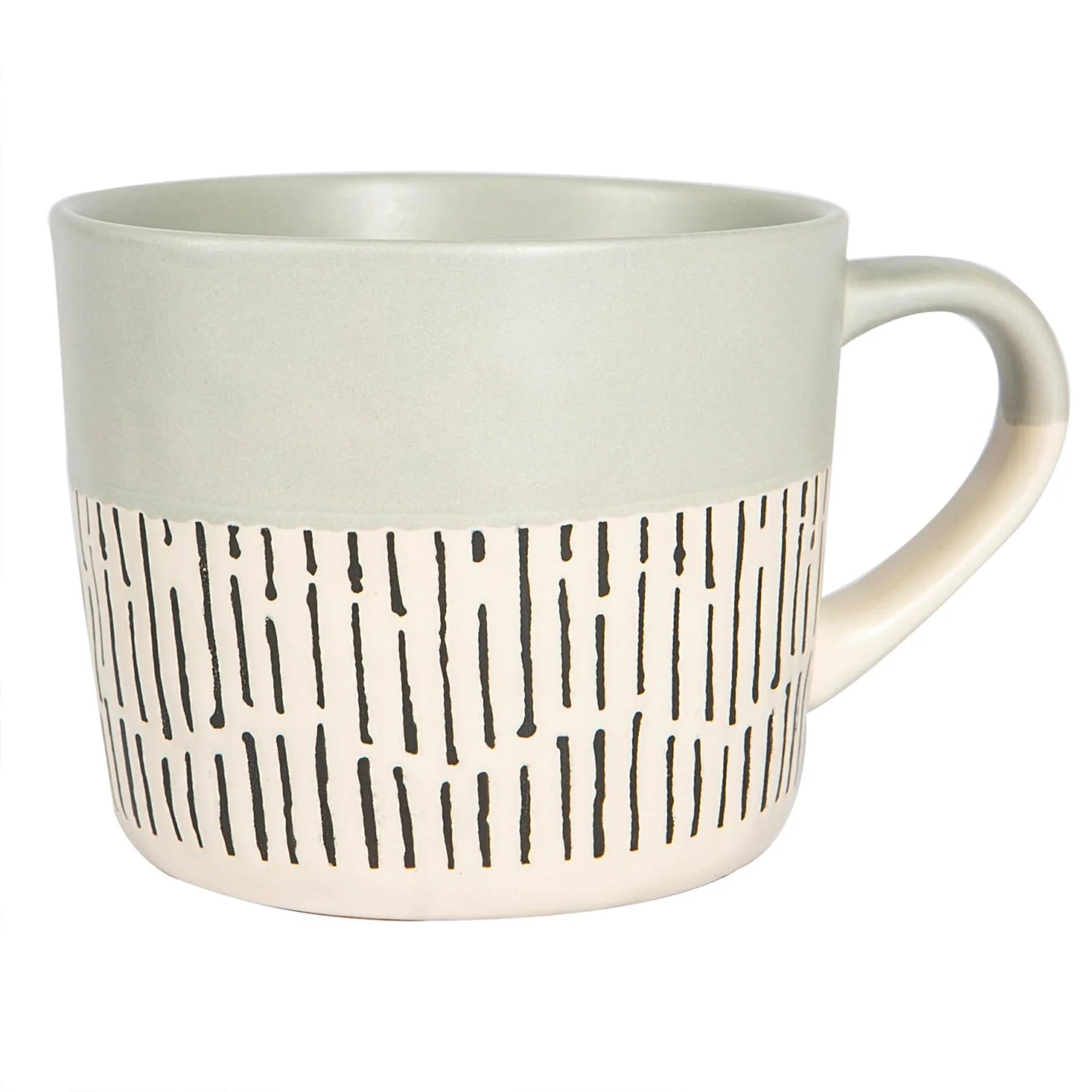Dash Two Tone Grey Mug - Two Tone Dash Grey Mug Sterling Home 3