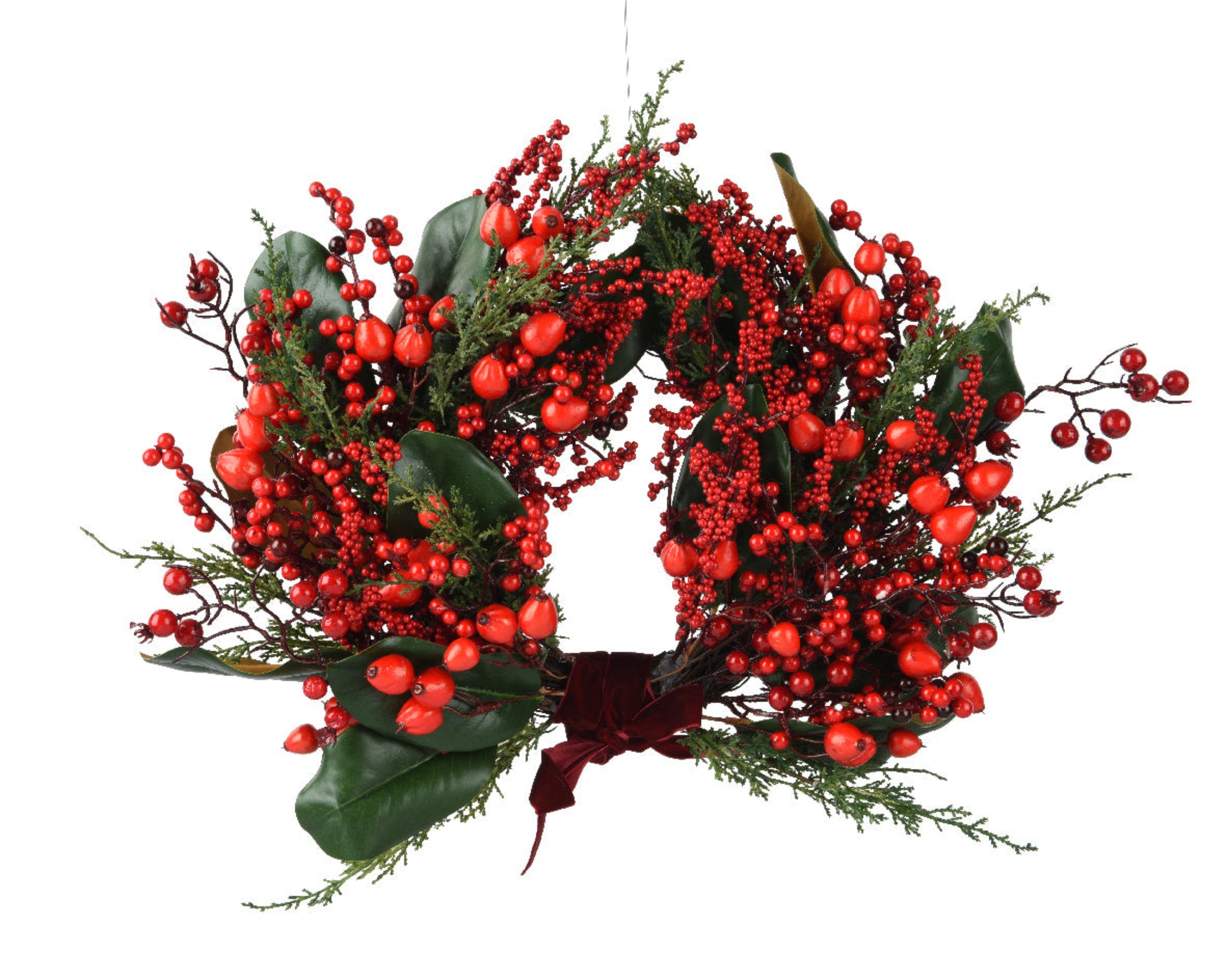 Red Berry Wreath - Red Berry Indoor Wreath 40CM Accessories Sterling Home 1