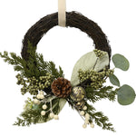 Wreath With White Berry And Pinecone 10CM - Wreath With White Berry And Pinecone 10CM Sterling Home 1