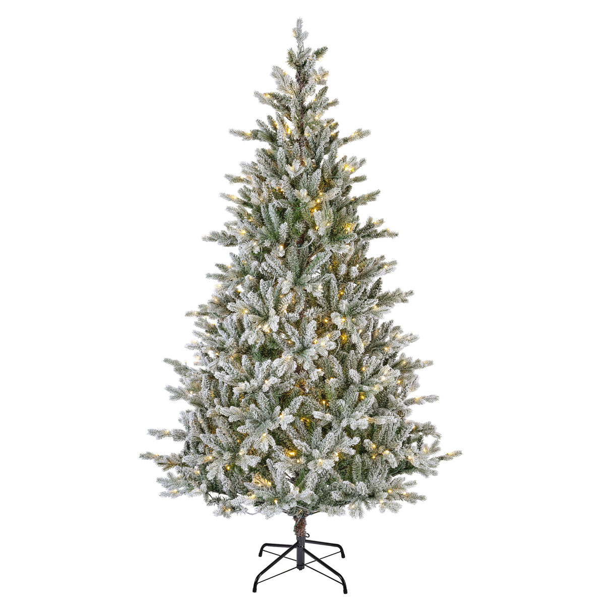 Allison Pine Snowy 7ft Prelit Artificial Tree - Allison Pine Snowy 7ft Prelit Sterling Home 1