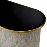 Eichholtz Matthew Bar Forrester Off-White Black Beveled Glass Brushed Brass Finish - Bar Forrester Off-White Black Beveled Glass Brushed Brass Finish Tables Sterling Home 6