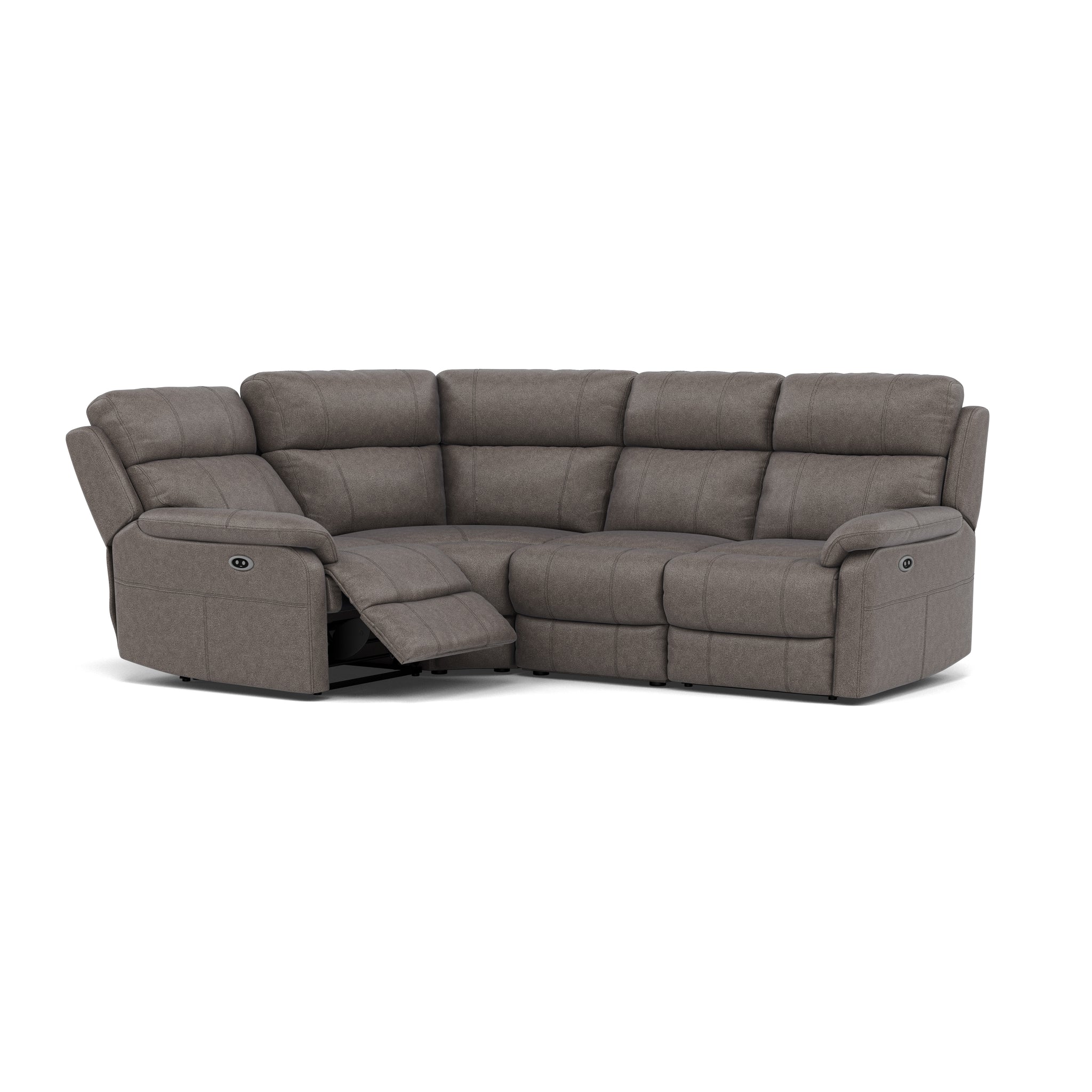 Fara Small Corner Recliner Sofa - Combination 4 1 Corner 2 with 2 Power Recliners Fabric - Right Hand Facing - Power Recliner with USB Corner Sofas Sterling Home 10 BFA-BLJ-042 ELEPHANT