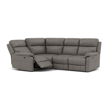 Fara Small Corner Recliner Sofa - Combination 4 1 Corner 2 with 2 Power Recliners Cat 25S - Left Hand Facing - Power Recliner with USB Sterling Home 10 NCS-042E ELEPHANT