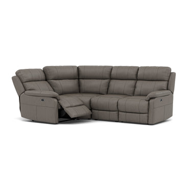 Fara Small Corner Recliner Sofa - Combination 4 1 Corner 2 with 2 Power Recliners Cat 25S - Left Hand Facing - Power Recliner with USB Sterling Home 14 NCS-232E GRANITE