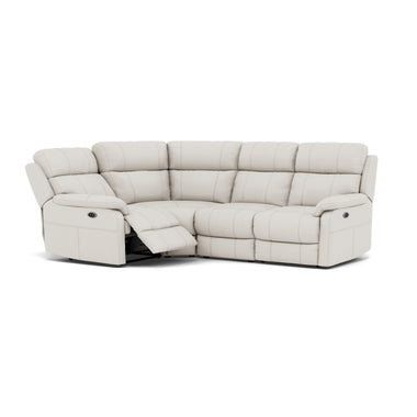 Fara Small Corner Recliner Sofa - Combination 4 1 Corner 2 with 2 Power Recliners Cat 25S - Left Hand Facing - Power Recliner with USB Sterling Home 5 NCS-744D STAR WHITE