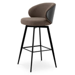 Eichholtz Camerota Swivel Bar Stool Scalea Grey Black Wooden Back - Swivel Bar Stool Scalea Grey Black Wooden Back Dining Chairs Sterling Home 6