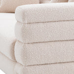 Eichholtz York 3 Seater Sofa Boucle Cream With Brushed Brass Legs - 3 Seater Sofa Boucle Cream 3 Seater Sofas Sterling Home 6