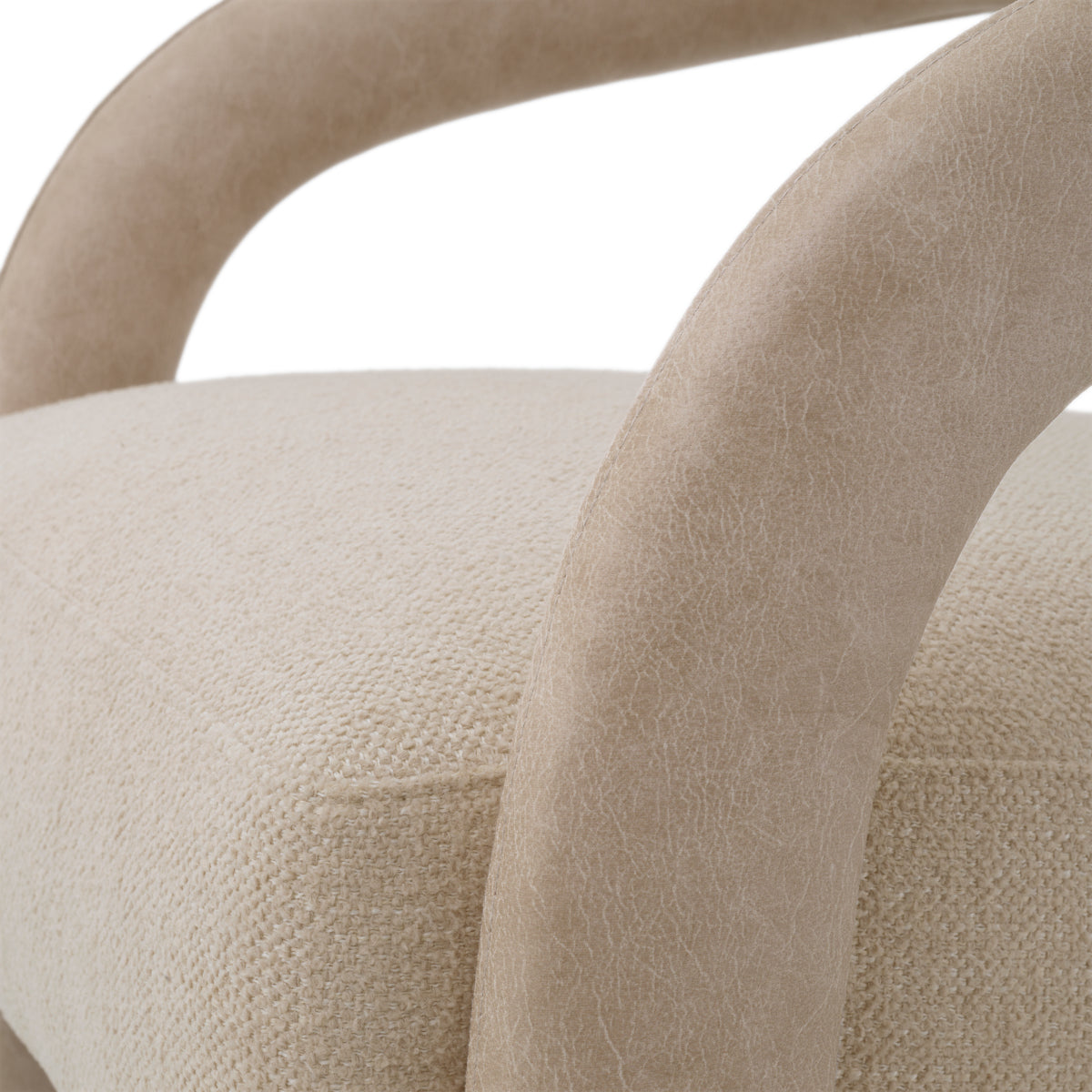 Eichholtz Voletta Accent Chair Valente Beige Faux Leather Renato Ecru - Accent Chair Valente Beige Faux Leather Renato Ecru Armchairs Sterling Home 6