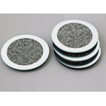 Round Grey Set of 4 Coasters - Round Grey Coasters Set 4 Sterling Home 2