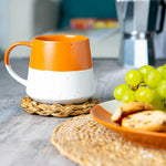 Flecked Two Tone Orange Mug - Two Tone Flecked Belly Orange Mug Sterling Home 2