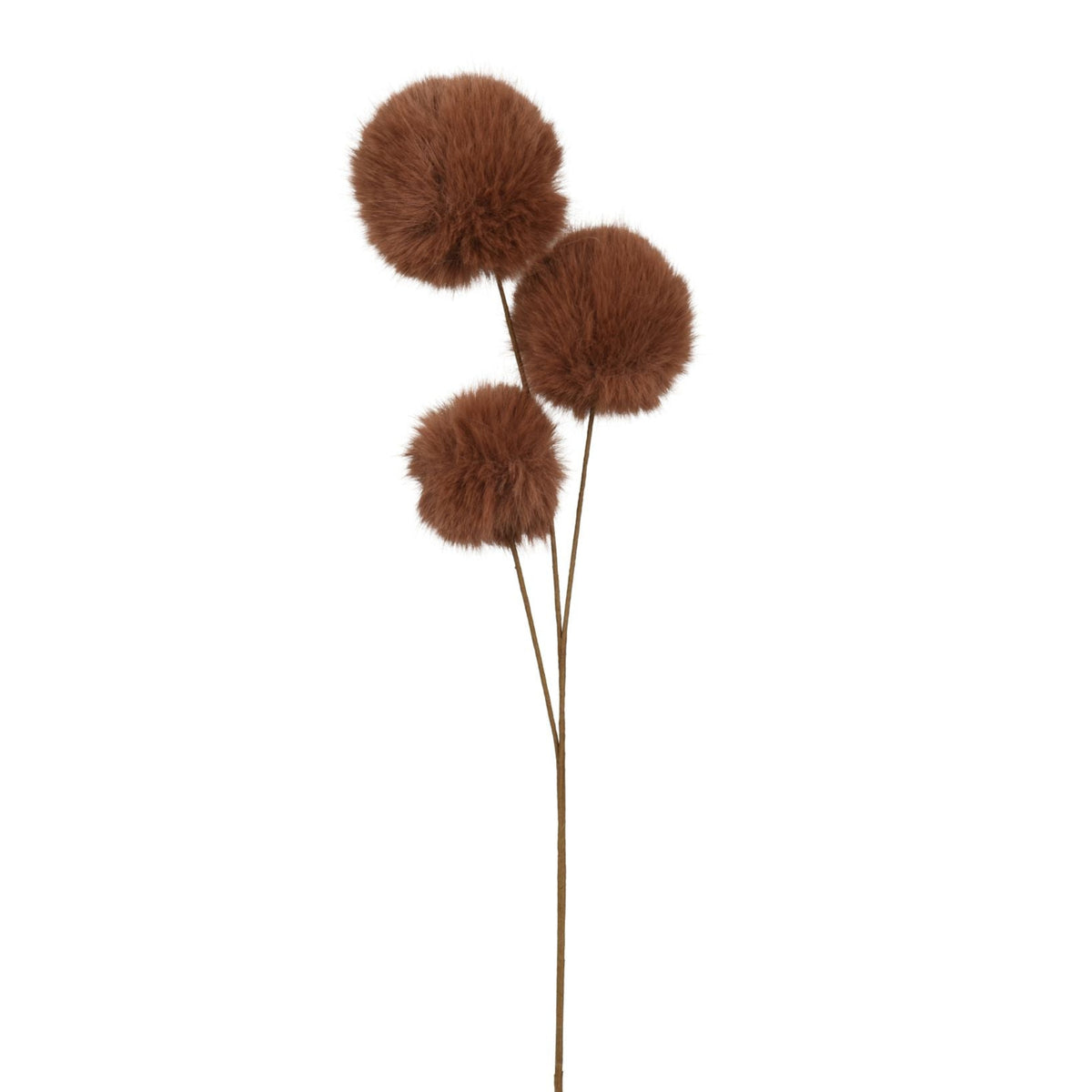Brown Faux Fur Pom Pom Spray 70CM - Brown Faux Fur Pom Pom Spray 70CM Sterling Home 1