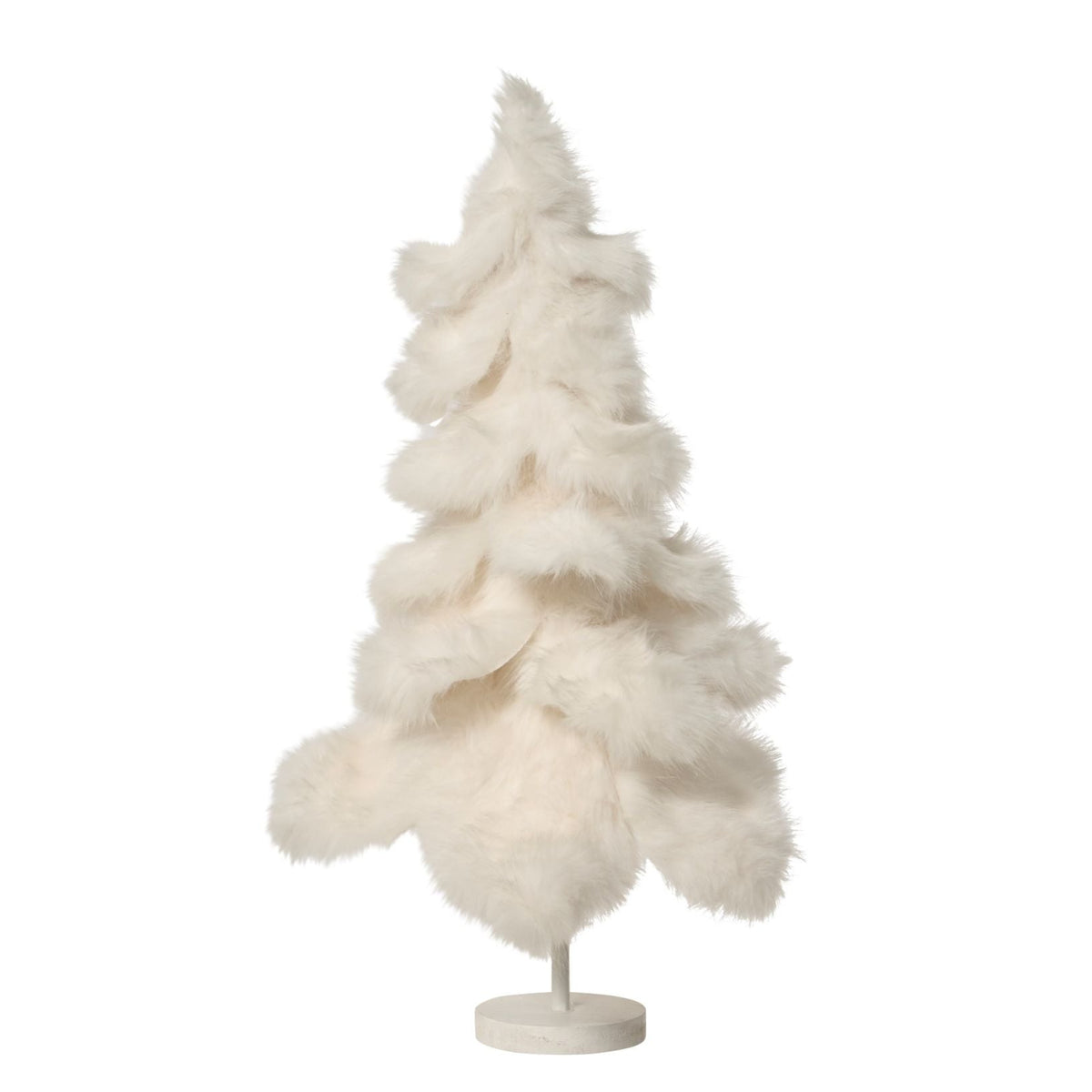 White Faux Fur Tree 60CM - White Faux Fur Tree 60CM Sterling Home 1