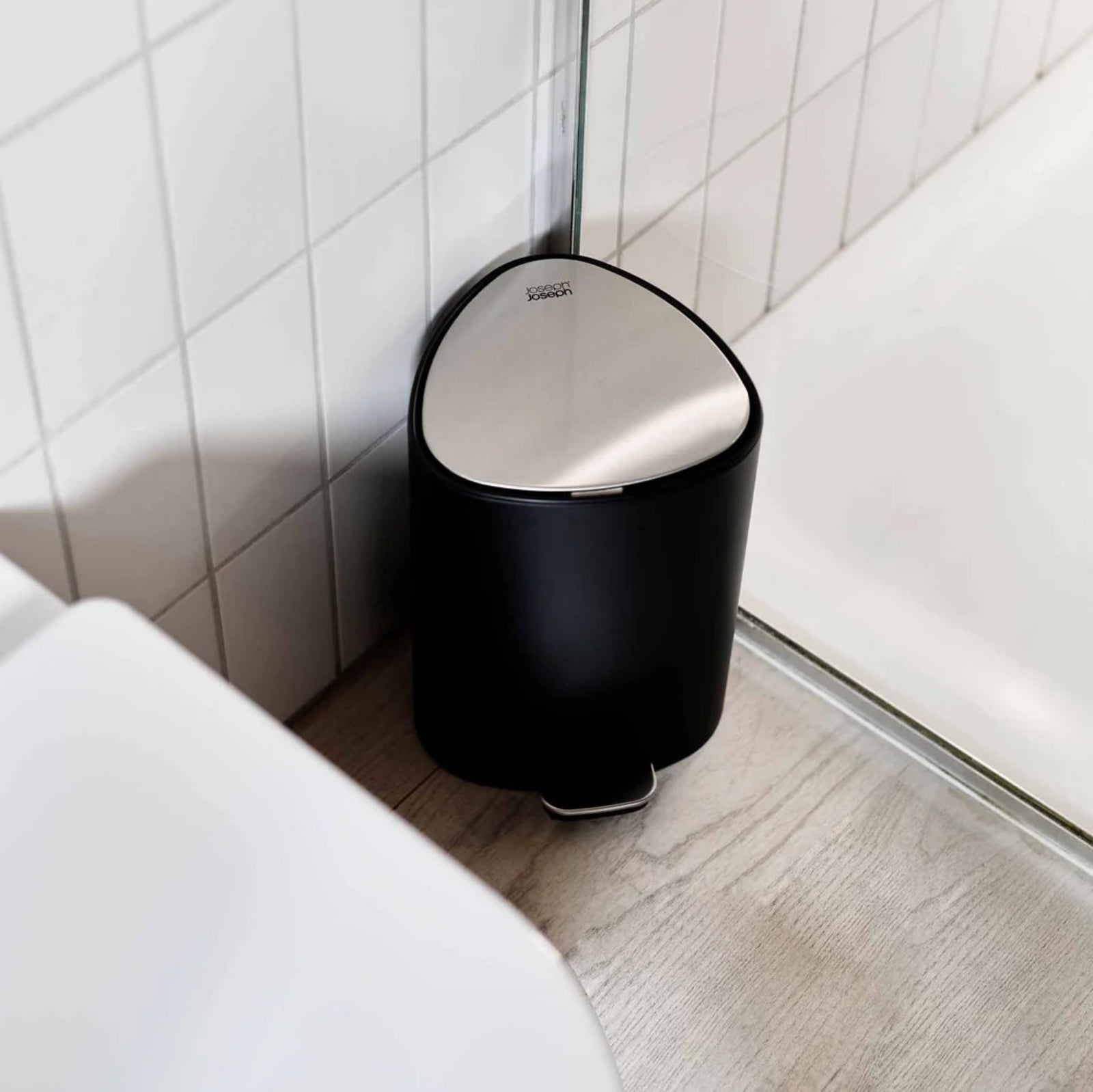 Joseph Joseph Bathroom Black Pedal Bin